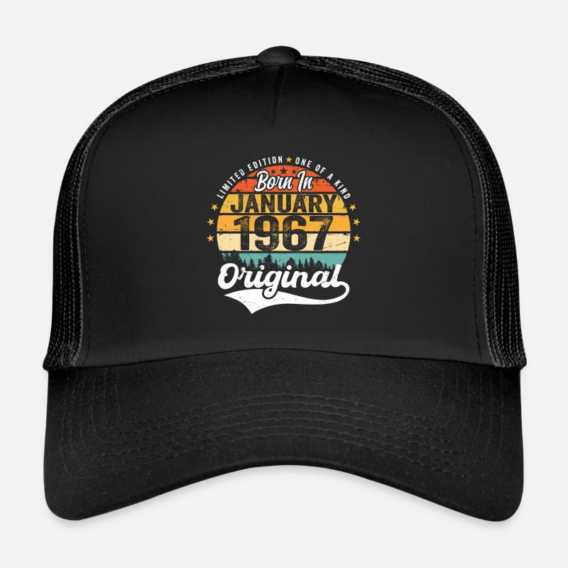 Die Legenden wurden im Januar 1967 geboren - Trucker Cap - Schwarz/Schwarz