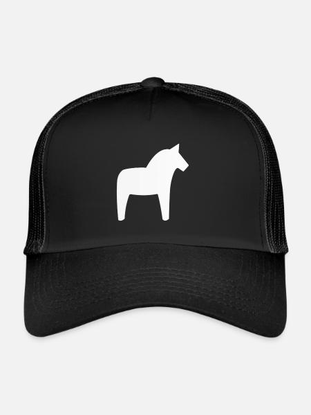 Dalahäst Horse Sweden - Trucker Cap - black/black - Front