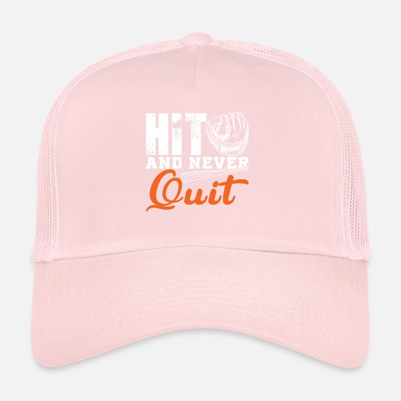 hit and never quit Trucker Cap