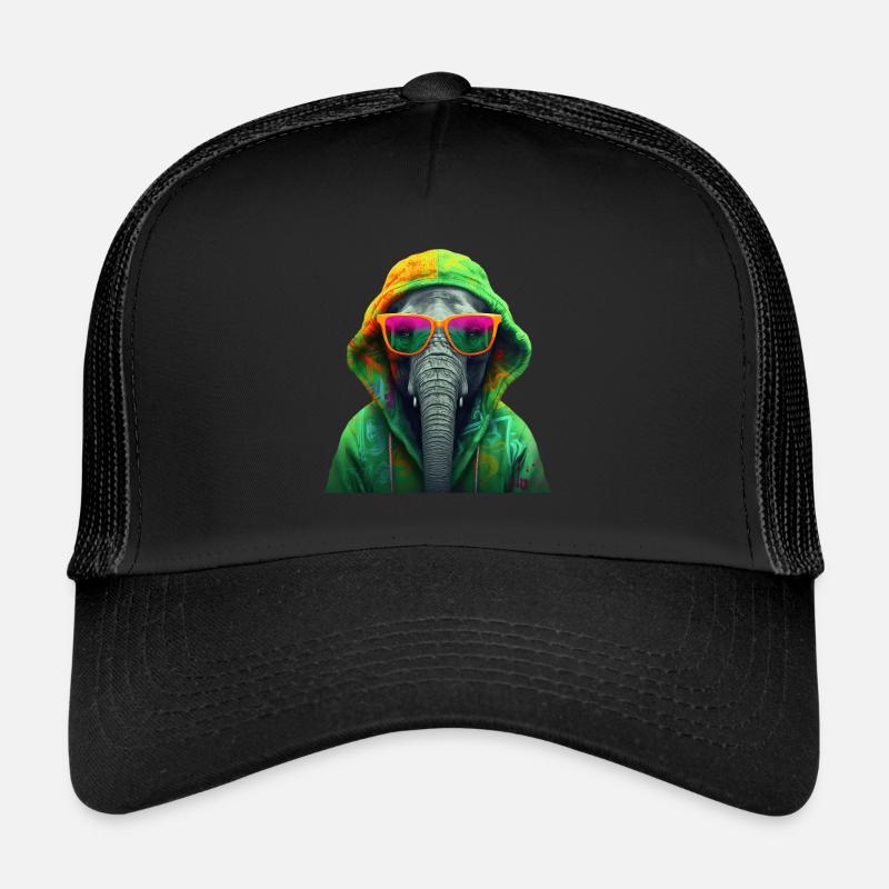 Elefant Afrika Asien Tier Coole Elefanten Bunt Trucker Cap