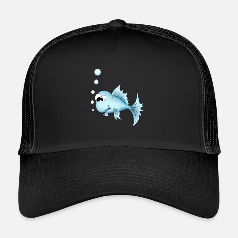 Fisch - Trucker Cap - Schwarz/Schwarz