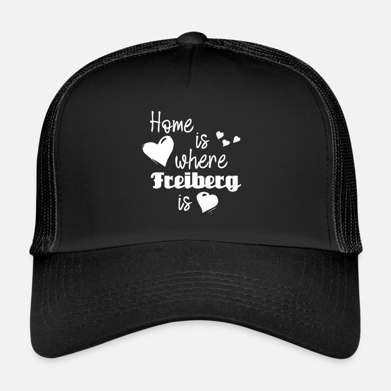 Zuhause in Freiberg - Home is where Freiberg is - Trucker Cap - Schwarz/Schwarz