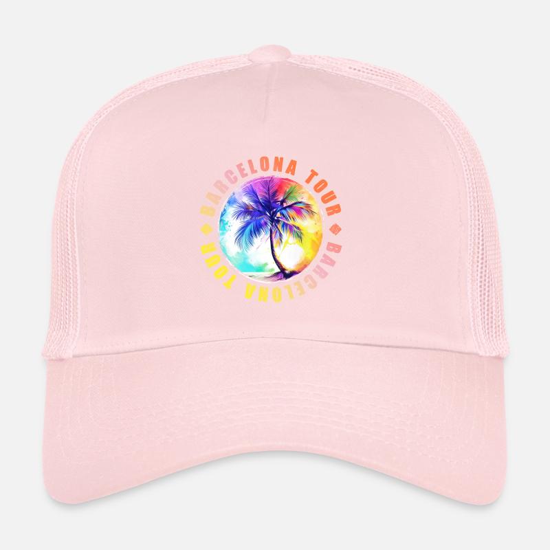 Visite de Barcelone colorée Casquette trucker 
