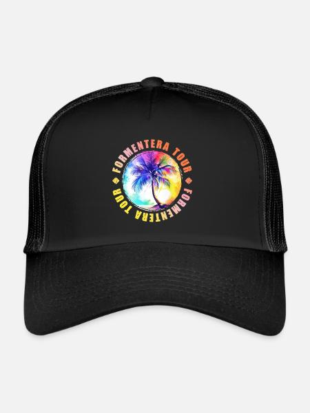Formentera Tour Colorful - Trucker Cap - black/black - Front