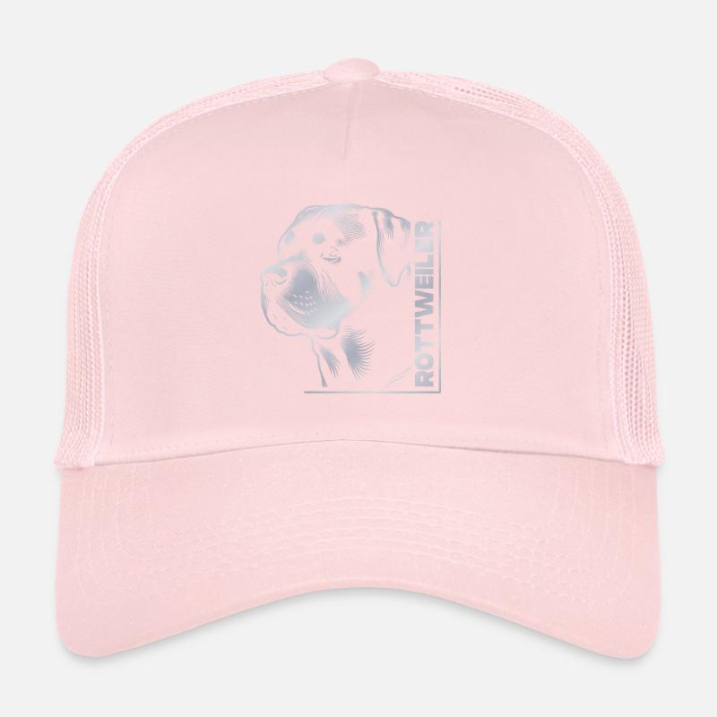 ROTTWEILER drawing head silver Trucker Cap