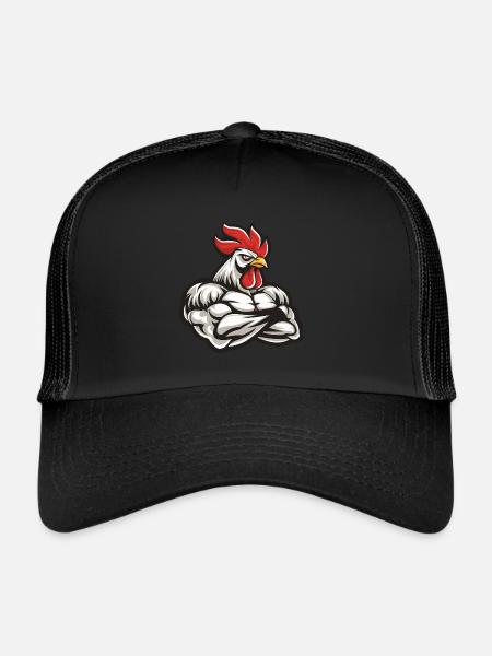 Musculation Muscles - Casquette trucker  - noir/noir - Devant