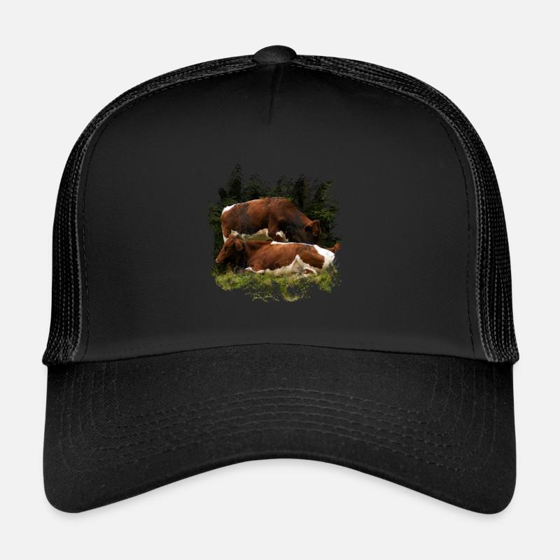 Pinzgauer Rind Vieh auf der Alm Trucker Cap