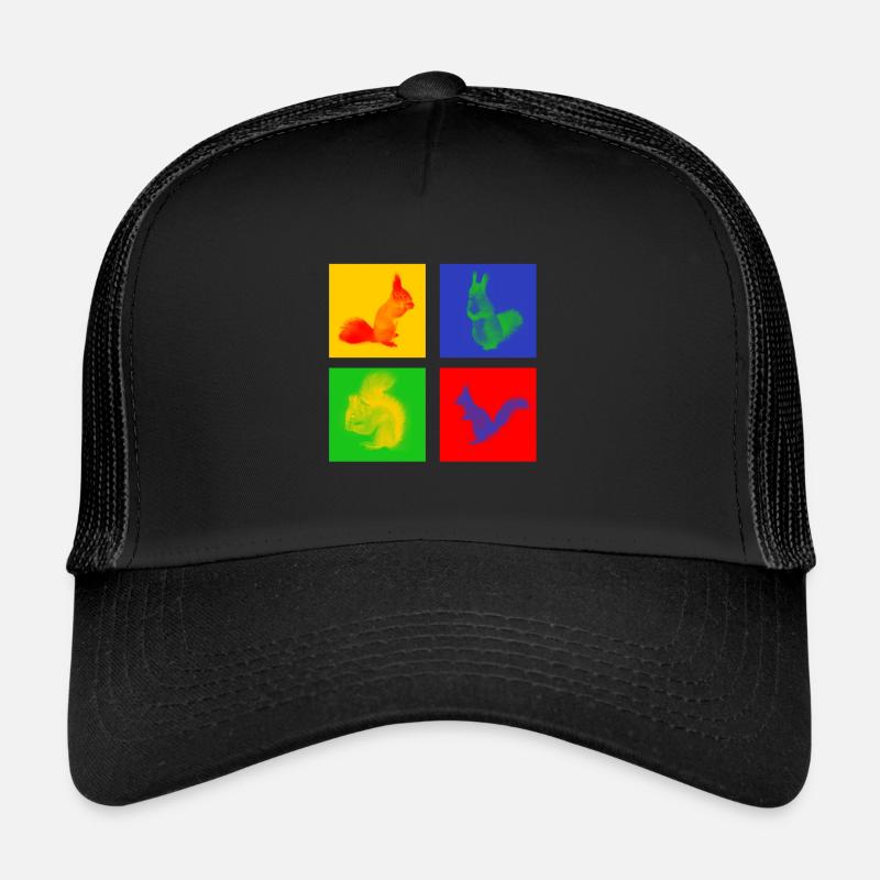 Eichhörnchen - Trucker Cap - Schwarz/Schwarz
