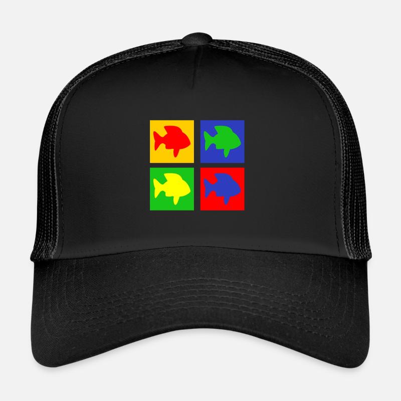 Fische - Trucker Cap - Schwarz/Schwarz