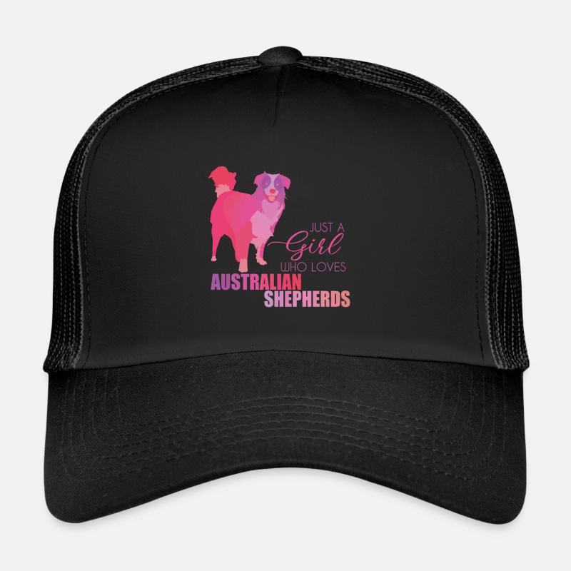 Australian Shepherd - Trucker Cap - Schwarz/Schwarz