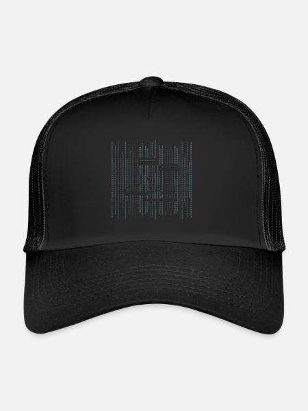 Bottes dans la nature agriculteur ASCII - Casquette trucker  - noir/noir - Devant