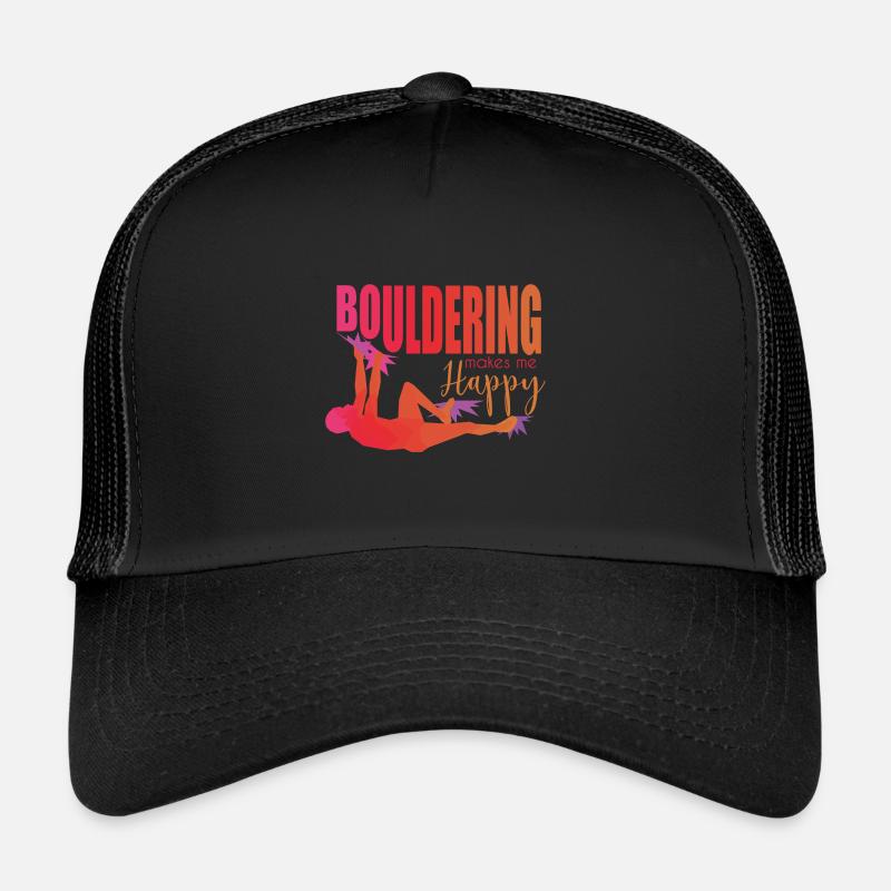 Bouldern - Trucker Cap - Schwarz/Schwarz