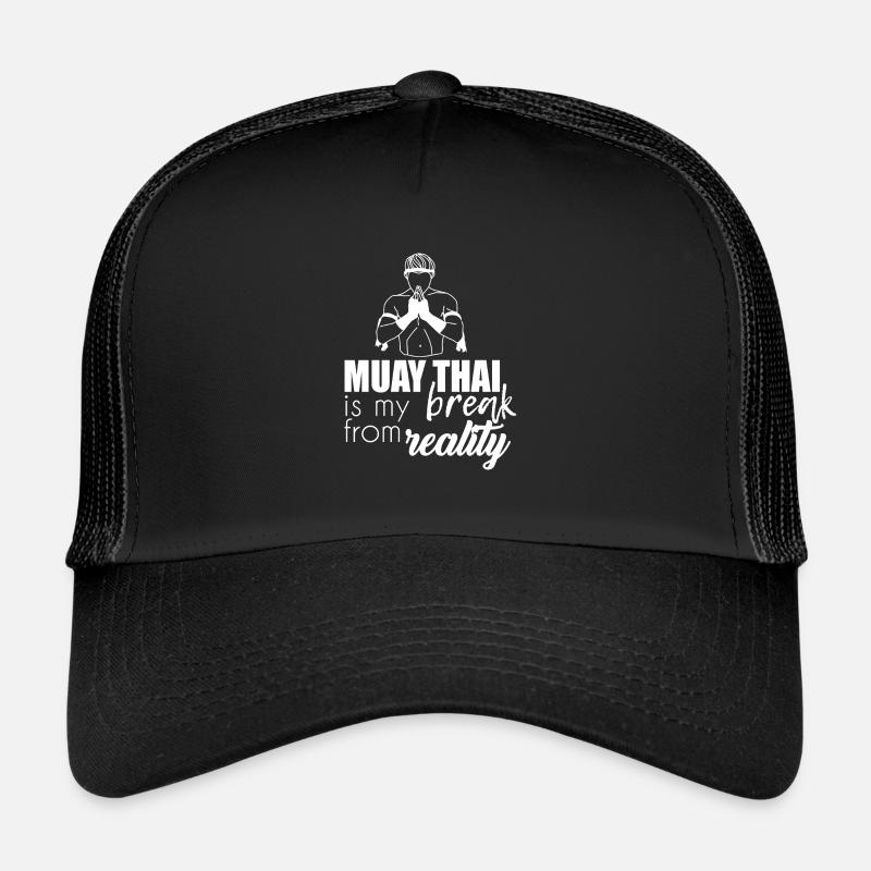 Muay Thaï - Casquette trucker  - noir/noir