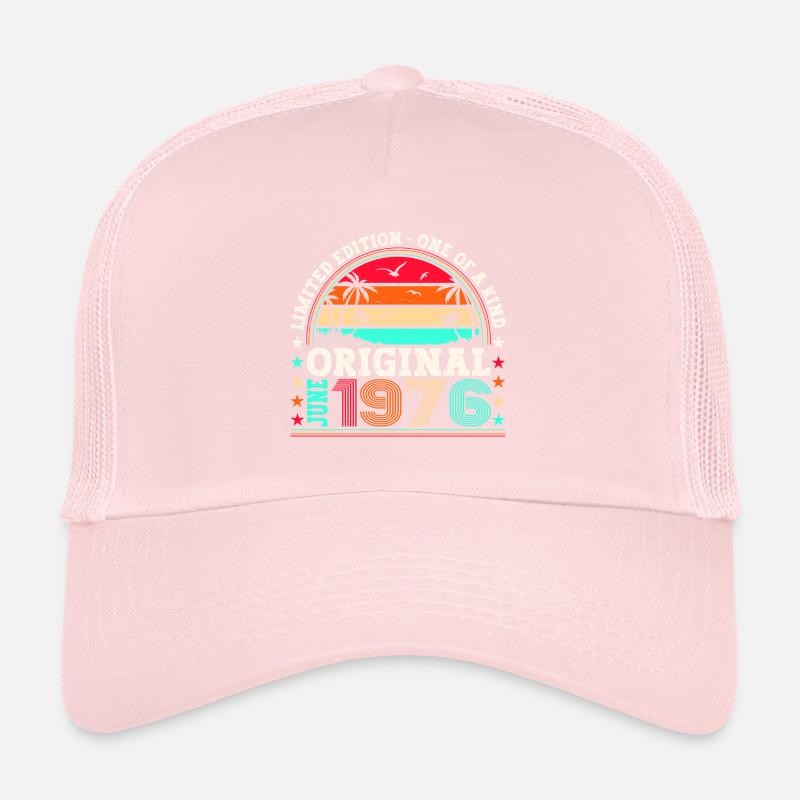 Original June 1976 46th Birthday Gift Men Trucker Cap