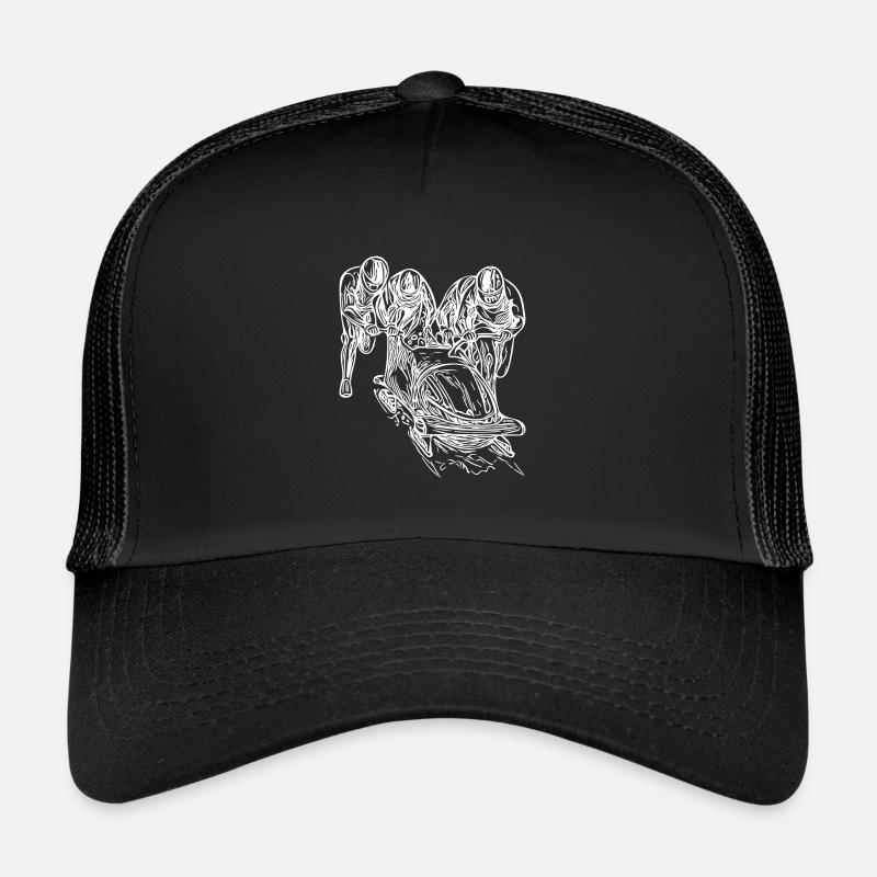 Bobsleigh à quatre dans le canal de glace Casquette trucker 