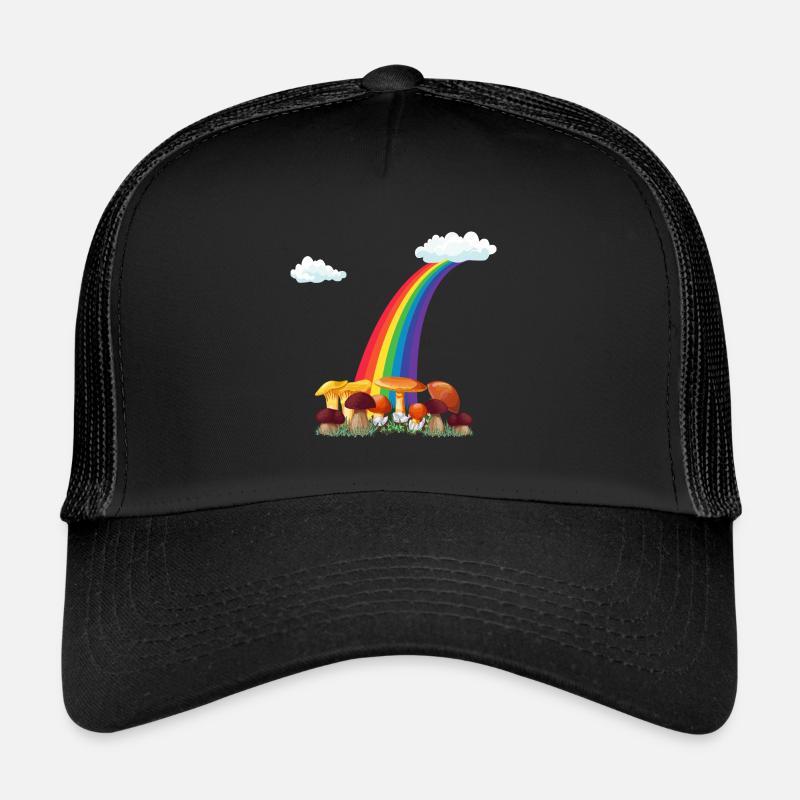 cueillette de champignons d’automne cueilleur de champignons arc-en-ciel Casquette trucker 