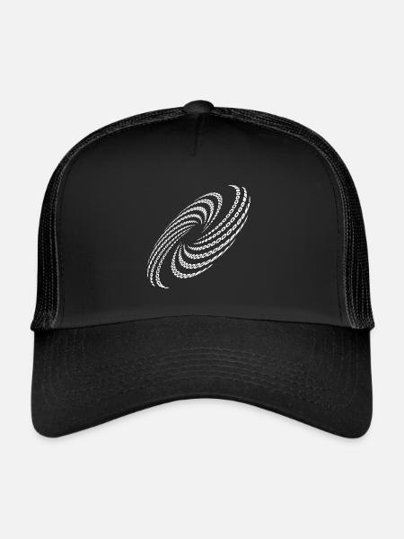 Twisted Spiral Planet Whirlpool Formation - Trucker Cap - black/black - Front