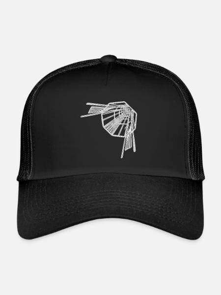 Geometric Tunnel Lines Infinity Optics - Trucker Cap - black/black - Front