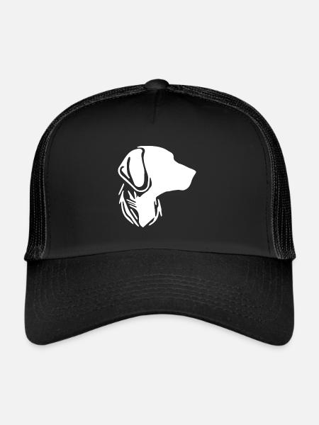Portrait de chien pour de fiers propriétaires de chiens - Casquette trucker  - noir/noir - Devant