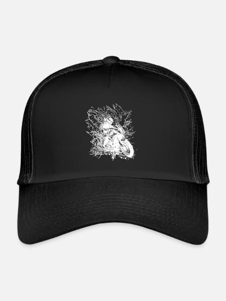 Terrain Splash Wave Motorcycling Motorcycle Style - Trucker Cap - black/black - Front