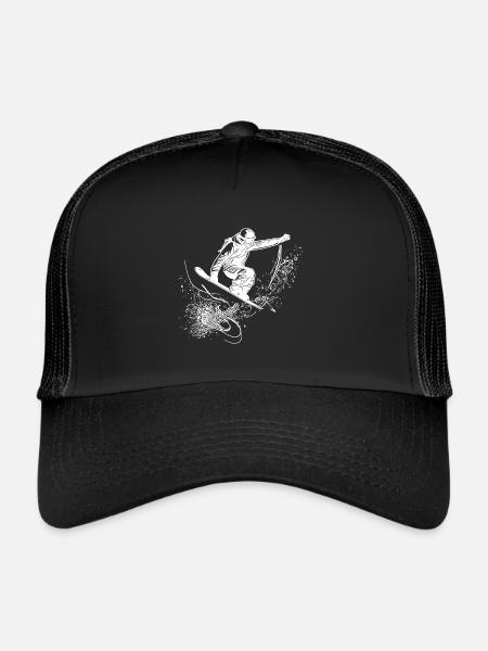 Snowboard Jump Style Extremely Cool Freestsyle - Trucker Cap - black/black - Front