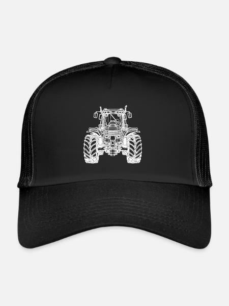 Heavy tractor Large field field tractor - Trucker Cap - black/black - Front