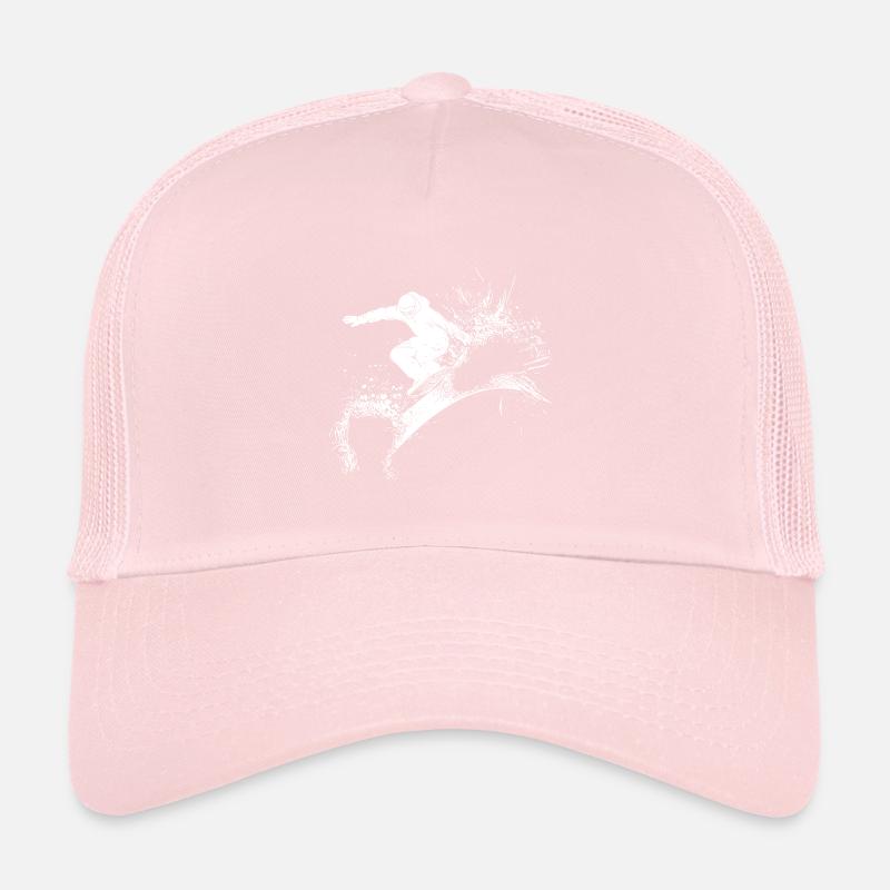 Powder Snow Jump Style Move Crazy Snowboard Trucker Cap