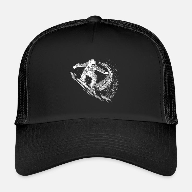 Deep Snow Snowboard Ride Jump Style Move Casquette trucker 