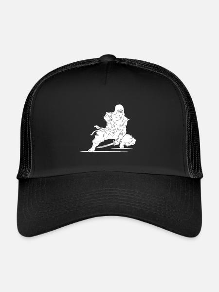 Entraînement en force Warrior Style Loisir Ninja Athlète - Casquette trucker  - noir/noir - Devant