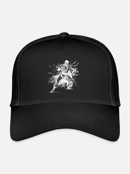 Tattoo Karate Style Sparring Partner Fighting Technique - Trucker Cap - black/black - Front