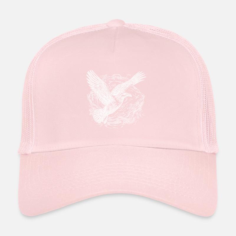 Mouette volante au-dessus de la mer Casquette trucker 