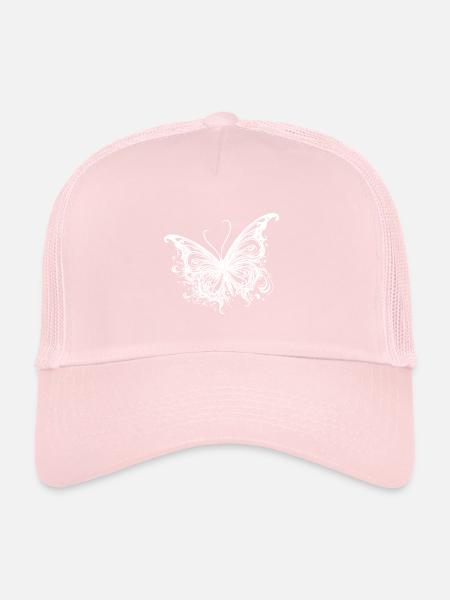Pretty Tattoo Kids Lines Style Butterfly - Casquette trucker  - rose pâle - Devant