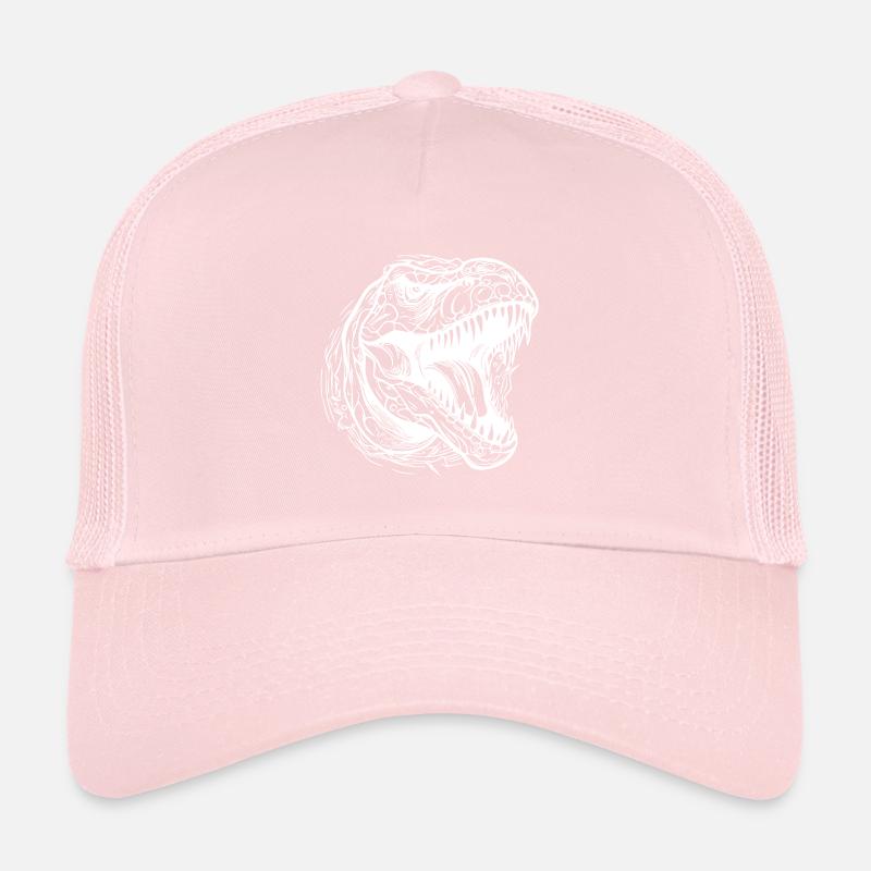 Brüllender T-Rex Dinosaurier Tattoo Dino Design Trucker Cap
