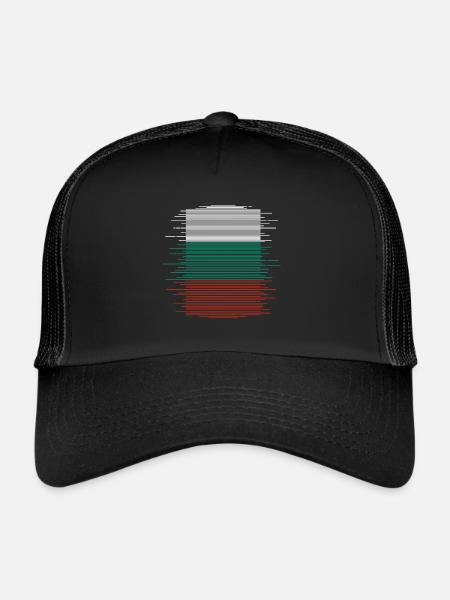 Drapeau Bulgarie Drapeau bulgare Sables d'Or - Casquette trucker  - noir/noir - Devant