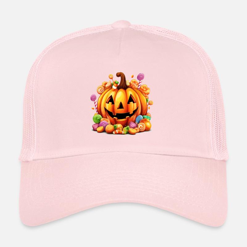 Drôle d’Halloween Sort de sucre mignon à la citrouille Casquette trucker 