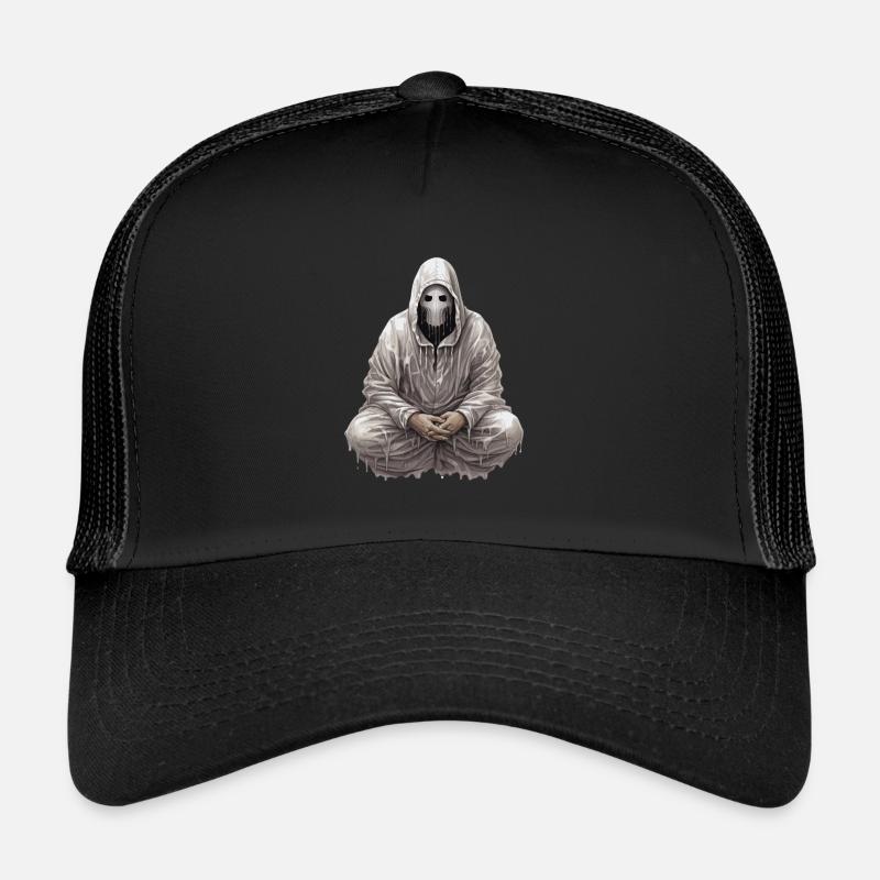 Scary ghost with creepy face Trucker Cap