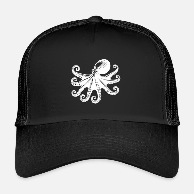 Grande pieuvre à huit bras Casquette trucker 
