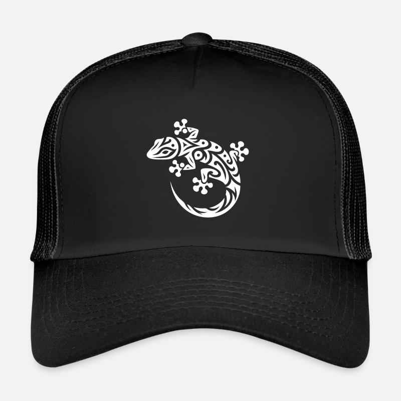 Gecko mignon dans le style de tatouage tribal Casquette trucker 