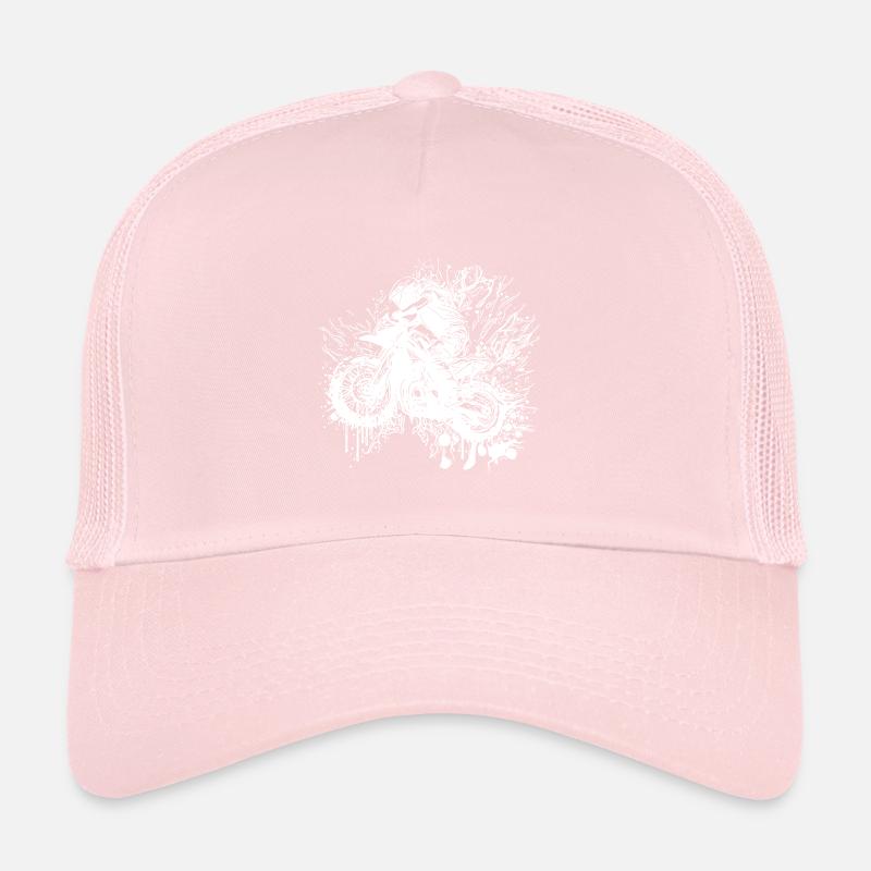 Moto de course tout-terrain style éclaboussure Casquette trucker 