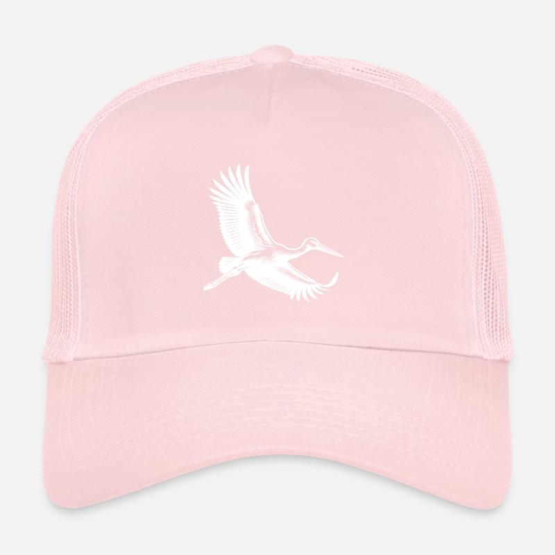 Cigogne volante dans un vol plané élégant Casquette trucker 