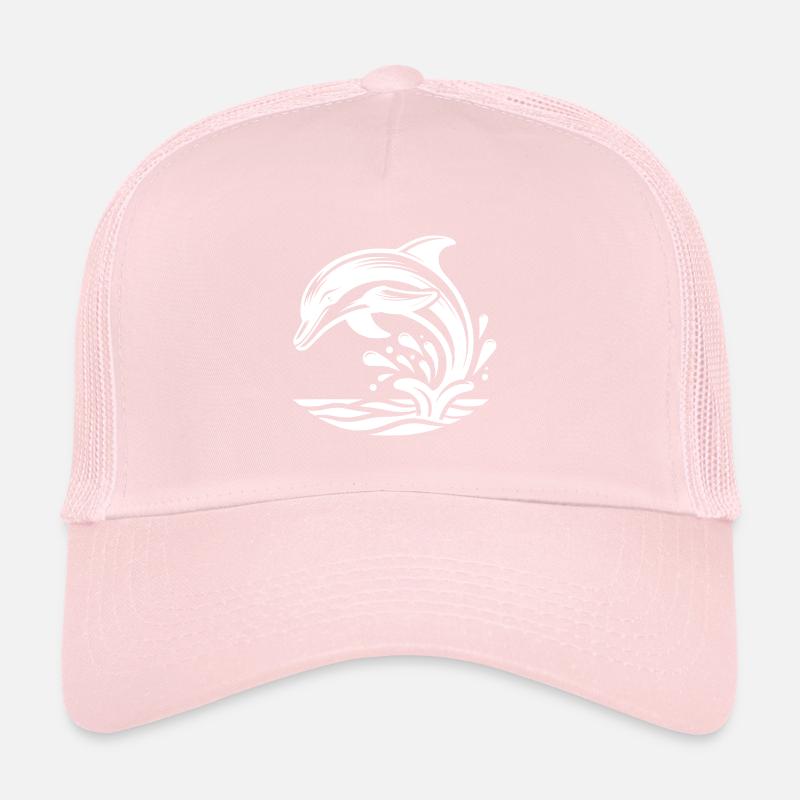 Elegant Jumping Tattoo Dolphin Trucker Cap