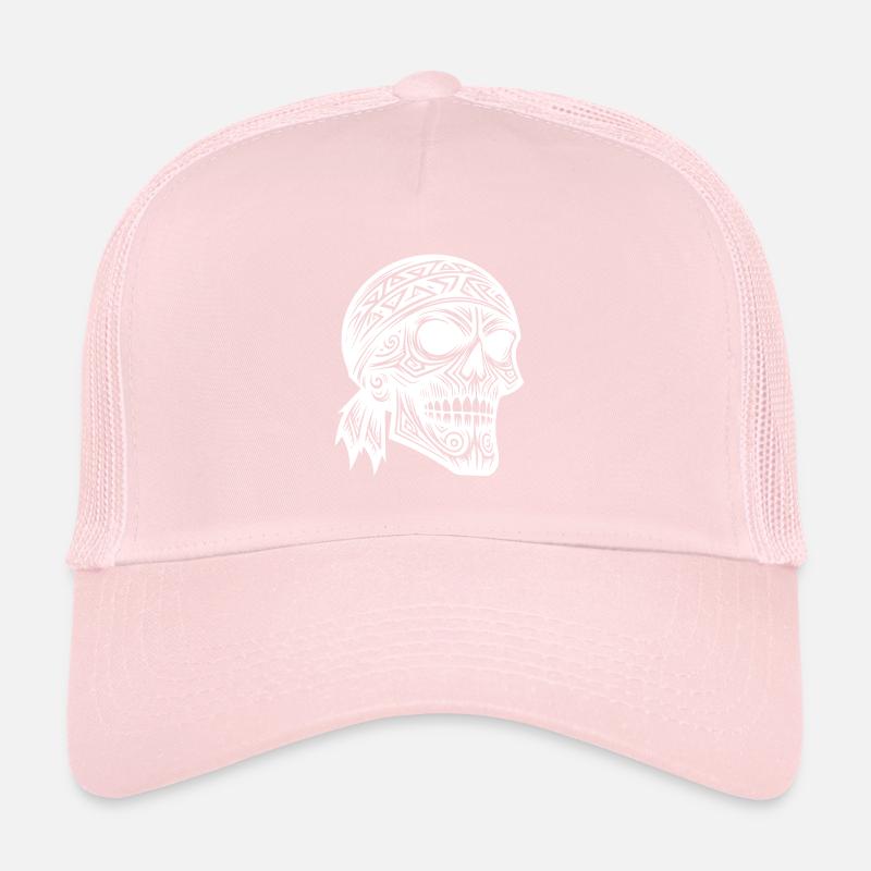 Costume de pirate crâne dans le Style de tatouage tribal Casquette trucker 