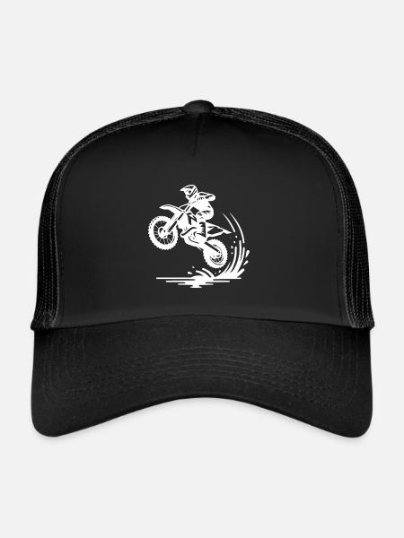 Machine de saut d’enduro de sport automobile - Casquette trucker  - noir/noir - Devant