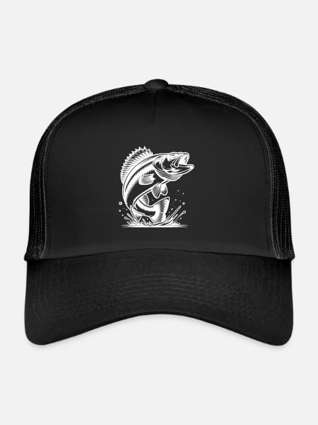 Elegant Jumping Zander Predator - Trucker Cap - black/black - Front