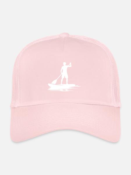 Randonnée en pagaie Stand Up Paddle Tour - Casquette trucker  - rose pâle - Devant