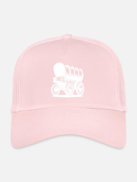Covered wagon for horses - Trucker Cap - pale pink - Front