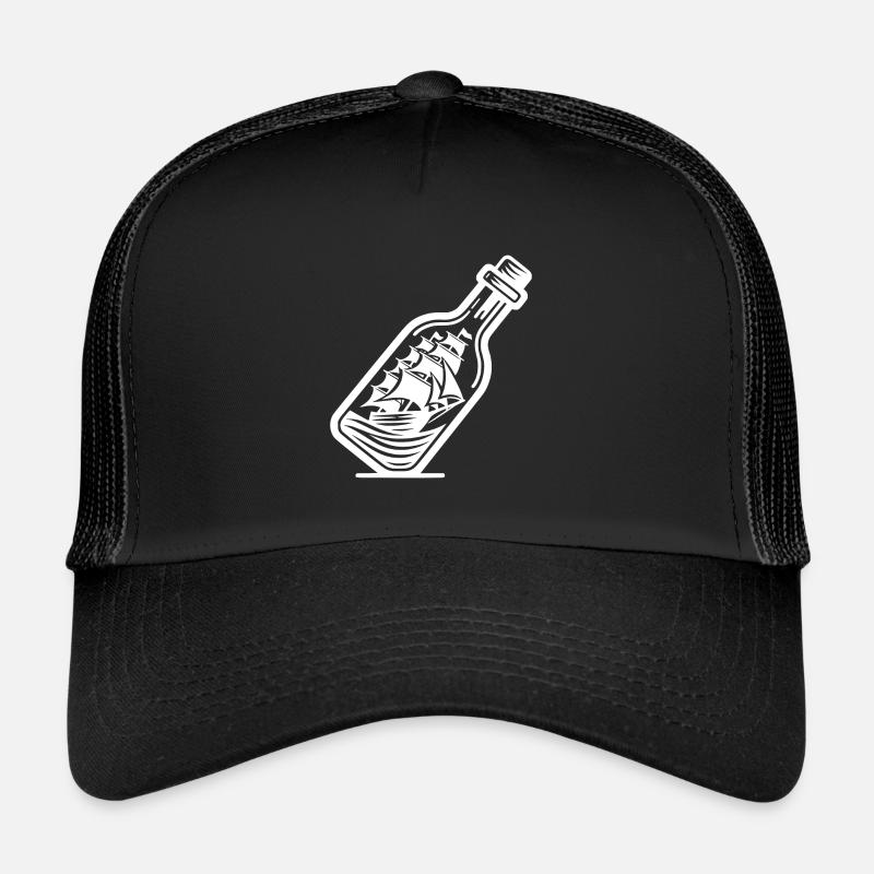 Schiff in Flasche Flaschenschiff Segelschiff Trucker Cap