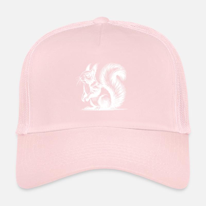 Knuffiges Eichhörnchen Bleistift Strich Skizze Trucker Cap
