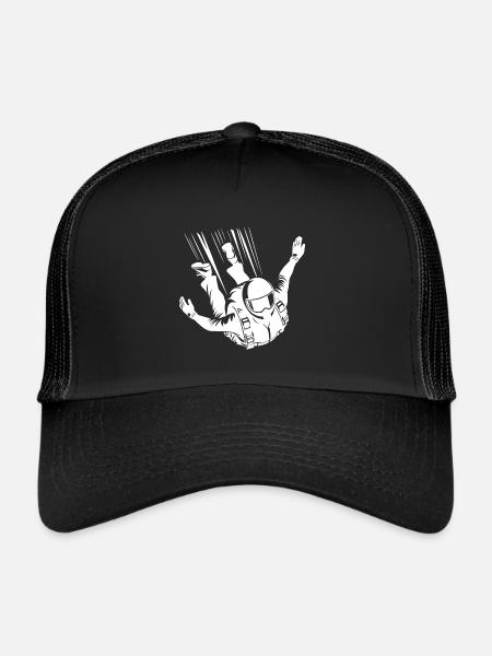 Skydiving Cool Skydiving Jump - Trucker Cap - black/black - Front