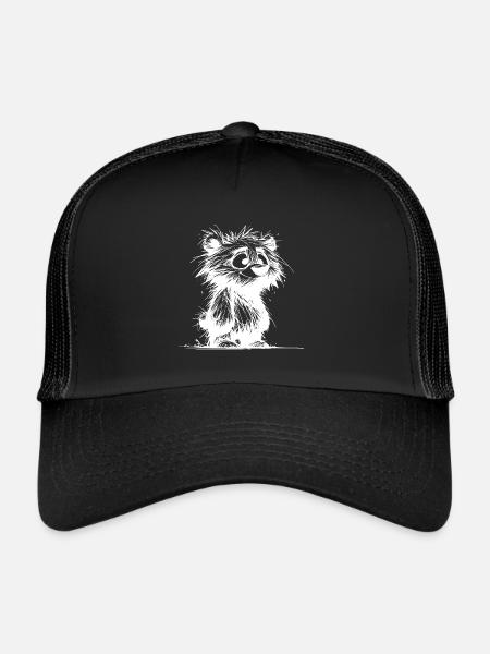 Dirty Fuzzy Bear Kids Drawing - Trucker Cap - black/black - Front